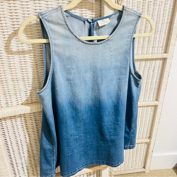 AG Adriano Goldschmied Ombré Denim Stretch Top - Size Large - Picture 5 of 10